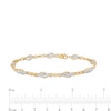 Thumbnail Image 2 of 0.50 CT. T.W. Diamond Alternating Flame Bracelet in 10K Gold - 7.25"