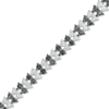Thumbnail Image 1 of 0.50 CT. T.W. Black Diamond Two Row Tennis Bracelet in Sterling Silver and Black Rhodium - 7.25"