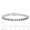 Thumbnail Image 3 of 0.50 CT. T.W. Black Diamond Two Row Tennis Bracelet in Sterling Silver and Black Rhodium - 7.25"