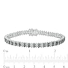 Thumbnail Image 2 of 0.50 CT. T.W. Black Diamond Two Row Tennis Bracelet in Sterling Silver and Black Rhodium - 7.25"