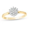 Thumbnail Image 1 of 0.146 CT. T.W. Composite Diamond Sunburst Promise Ring in 10K Gold