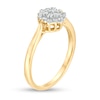 Thumbnail Image 2 of 0.146 CT. T.W. Composite Diamond Sunburst Promise Ring in 10K Gold