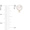 IMPERIAL® 6.5-7.0mm Akoya Cultured Pearl and 0.04 CT. T.W. Diamond Stud Earrings in 14K Gold