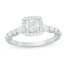 Thumbnail Image 0 of 1.18 CT. T.W. Certified Canadian Diamond Cushion Frame Engagement Ring in 14K White Gold (I/I2)