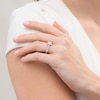 1.18 CT. T.W. Certified Canadian Diamond Cushion Frame Engagement Ring in 14K White Gold (I/I2)