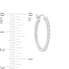 Thumbnail Image 2 of 0.25 CT. T.W. Diamond Inside-Out Hoop Earrings in Sterling Silver