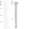 Thumbnail Image 3 of 0.26 CT. T.W. Diamond Beaded Hoop Earrings in Sterling Silver