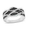 0.24 CT. T.W. Black Diamond Twist Ring in Sterling Silver