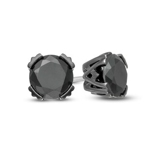 Vera Wang Men 6.0mm Onyx Sandblast Stud Earrings in Sterling