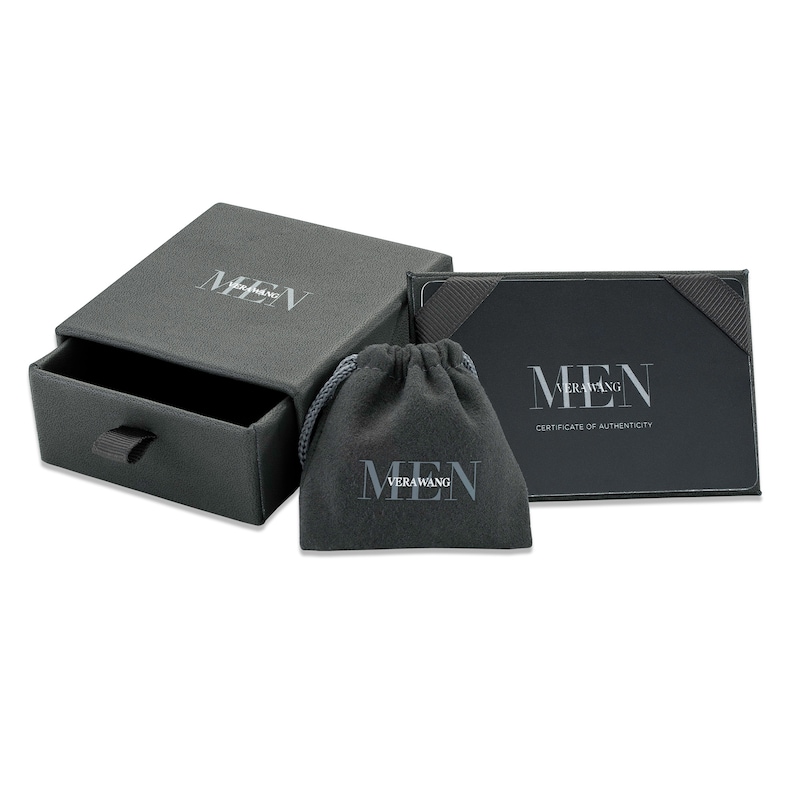 Main Image 4 of Vera Wang Men 1.95 CT. T.W. Black Diamond Solitaire Stud Earrings in Sterling Silver with Black Ruthenium