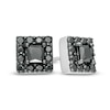 Vera Wang Men 0.95 CT. T.W. Square-Cut Black Diamond Frame Stud Earrings in Sterling Silver with Black Rhodium