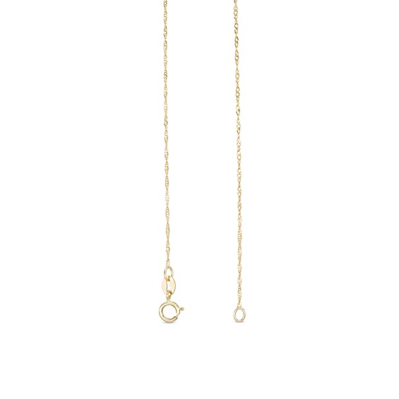 1.0mm Singapore Chain Necklace in Solid 10K Rose Gold - 18"