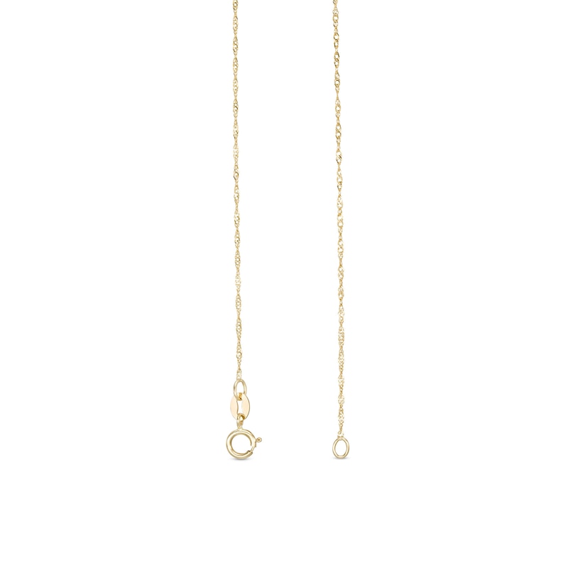 1.0mm Singapore Chain Necklace in Solid 10K Rose Gold - 18"|Peoples Jewellers