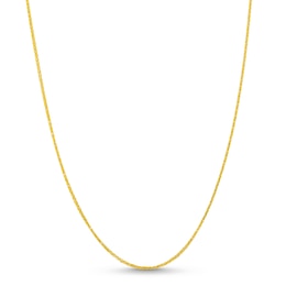 0.85mm Diamond-Cut Wheat Chain Necklace in Solid 10K Gold - 16&quot;