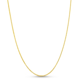 0.85mm Diamond-Cut Wheat Chain Necklace in Solid 10K Gold - 16"