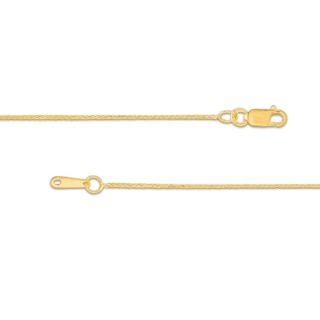 0.85mm Diamond-Cut Wheat Chain Necklace in Solid 10K Gold