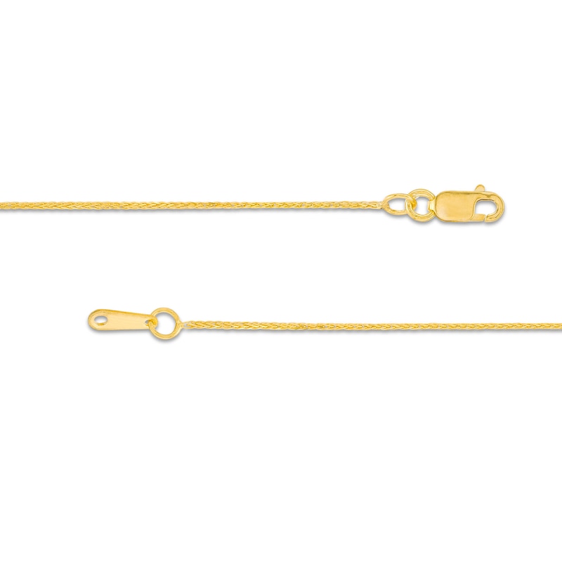 Main Image 3 of 0.85mm Diamond-Cut Wheat Chain Necklace in Solid 10K Gold - 16"