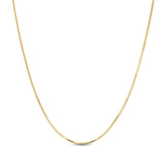 0.8mm Diamond-Cut Snake Chain Necklace in Solid 14K Gold – 22