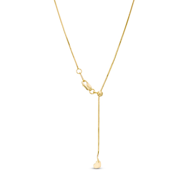0.8mm Diamond-Cut Solid Snake Chain Necklace in 14K Gold – 22"