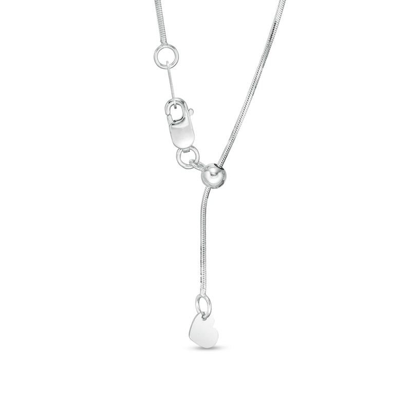 Main Image 2 of 0.8mm Diamond-Cut Snake Chain Necklace in Solid 14K White Gold – 22"