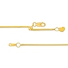 Thumbnail Image 3 of Adjustable 1.1mm Diamond-Cut Wheat Chain Necklace in Solid 14K Gold - 22"