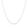0.9mm Adjustable Diamond-Cut Wheat Chain Necklace in Solid 14K White Gold - 22"
