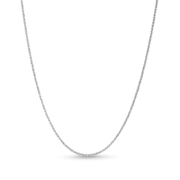 1.4mm Diamond-Cut Sparkle Chain Necklace in Solid 10K White Gold - 20&quot;