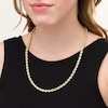 Thumbnail Image 1 of 040 Gauge Glitter Rope Chain Necklace in Hollow 14K Gold - 24"