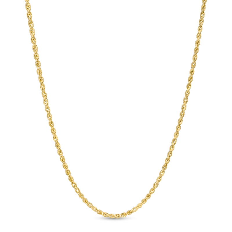 Main Image 1 of 012 Gauge Glitter Rope Chain Necklace in Hollow 14K Gold - 20"