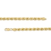 Thumbnail Image 3 of 035 Gauge Rope Chain Necklace in Hollow 10K Gold - 22"