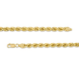 035 Gauge Rope Chain Necklace in Hollow 10K Gold