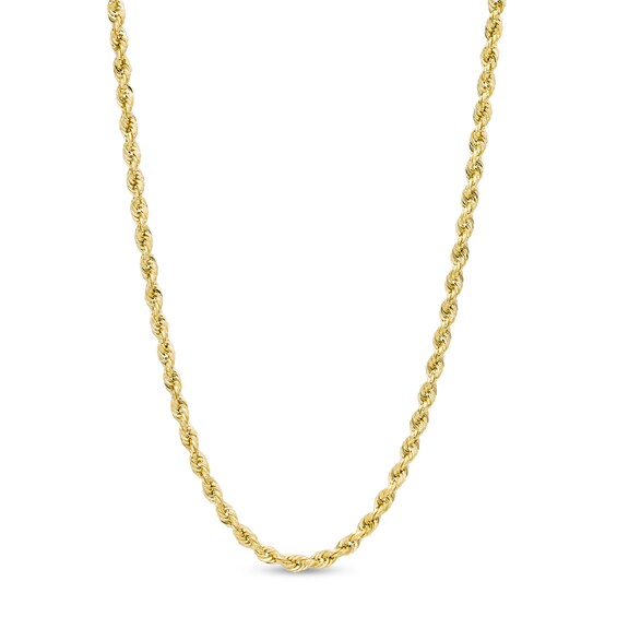 023 Gauge Semi-Solid Glitter Rope Chain Necklace in 14K Gold - 22" 023 Gauge Semi-Solid Glitter Rope Chain Necklace in 14K Gold - 22"