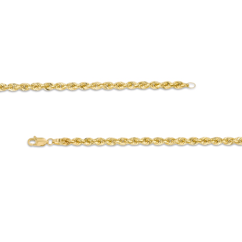 Main Image 3 of 023 Gauge Glitter Rope Chain Necklace in Hollow 14K Gold - 24"