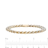 Thumbnail Image 4 of Men's 9.5mm Diamond-Cut Curb Chain Bracelet in Hollow 14K Two-Tone Gold - 8.25"