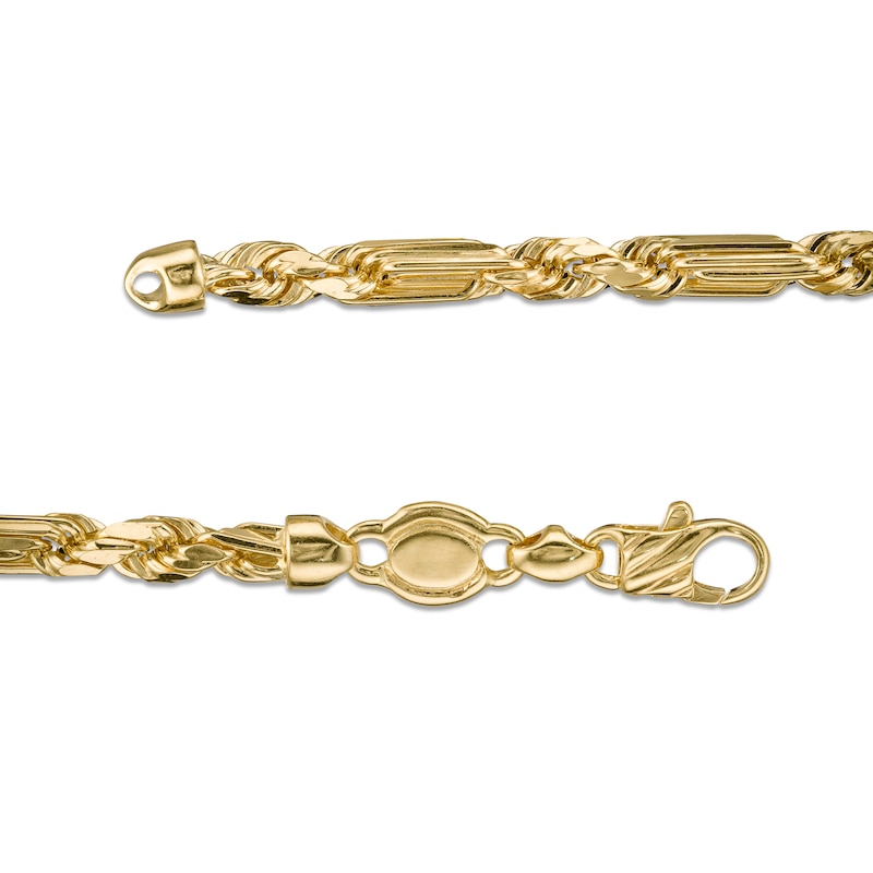 Main Image 4 of 4.3mm Diamond-Cut Figarope Chain Necklace in Hollow 14K Gold - 22"