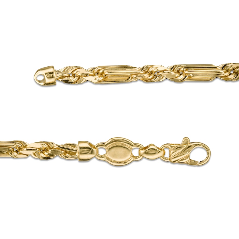 4.3mm Diamond-Cut Figarope Chain Necklace in Hollow 14K Gold - 22"