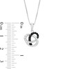 0.21 CT. T.W. Enhanced Black and White Diamond Pretzel Knot Pendant in Sterling Silver