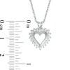 Thumbnail Image 3 of 0.25 CT. T.W. Diamond Heart Pendant in 10K White Gold