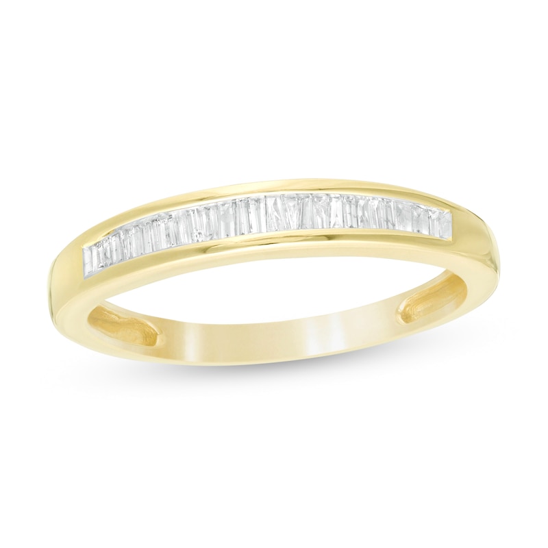 Main Image 1 of 0.145 CT. T.W. Baguette Diamond Anniversary Band in 10K Gold