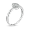 Thumbnail Image 2 of 0.145 CT. T.W. Composite Diamond Double Oval Frame Promise Ring in Sterling Silver