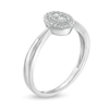 0.145 CT. T.W. Composite Diamond Double Oval Frame Promise Ring in Sterling Silver