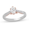 Thumbnail Image 1 of Enchanted Disney Anna 0.69 CT. T.W. Oval Diamond Vintage-Style Engagement Ring in 14K Two-Tone Gold