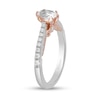 Thumbnail Image 2 of Enchanted Disney Anna 0.69 CT. T.W. Oval Diamond Vintage-Style Engagement Ring in 14K Two-Tone Gold