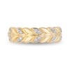 Thumbnail Image 2 of Enchanted Disney Anna 0.085 CT. T.W. Diamond Wheat Wedding Band in 14K Gold