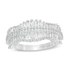 Thumbnail Image 0 of Marilyn Monroe™ Collection 1.00 CT. T.W. Baguette and Round Diamond Concave Ring in 10K White Gold