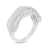 Thumbnail Image 1 of Marilyn Monroe™ Collection 1.00 CT. T.W. Baguette and Round Diamond Concave Ring in 10K White Gold