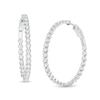 Thumbnail Image 0 of Marilyn Monroe™ Collection 2.00 CT. T.W. Journey Diamond Inside-Out Hoop Earrings in 10K White Gold