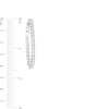 Thumbnail Image 2 of Marilyn Monroe™ Collection 2.00 CT. T.W. Journey Diamond Inside-Out Hoop Earrings in 10K White Gold