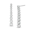 Thumbnail Image 0 of Marilyn Monroe™ Collection 0.75 CT. T.W. Journey Diamond Drop Earrings in 10K White Gold