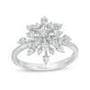 Thumbnail Image 0 of Marilyn Monroe™ Collection 0.50 CT. T.W. Diamond Starburst Ring in 10K White Gold